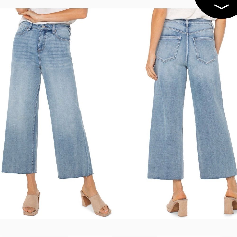 Liverpool Los Angeles Stride Hi-rise With Cut Hem Jeans Women's Size 12/31